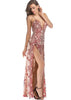 Vestido de Festa Longo Paetê com Fenda
