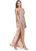 Vestido de Festa Longo Paetê com Fenda