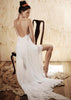 Vestido Longo de Festa Chiffon com Renda