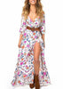 Vestido Envelope Longo Estampado