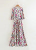 Vestido Envelope Longo Estampado