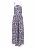 Vestido Longo Frente Unica Decote Gota Estampado