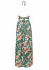 Vestido Longo Frente Unica Estampado com Fenda