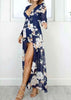 Vestido Longo Estampado com Fenda Lateral com Short