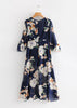 Vestido Longo Estampado com Fenda Lateral com Short