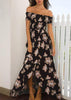 Vestido Longo Estampado Ombro a Ombro