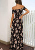 Vestido Longo Estampado Ombro a Ombro