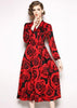 Vestido Midi Vermelho Manga Longa