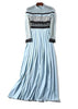 Vestido Evasê Longo Com Renda e Fenda
