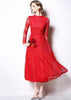 Vestido de Renda Midi Evase Moda Evangelica