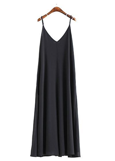 Vestido Longo Soltinho Simples Casual de Alça – videoaulas