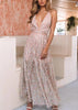 Vestido de Tule Bordado Longo para Festa