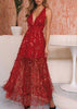 Vestido de Tule Bordado Longo para Festa