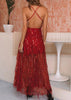 Vestido de Tule Bordado Longo para Festa
