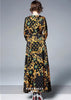 Vestido Longo Estampada Decote Transpassado