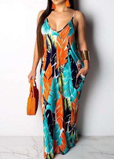 Vestido Longo Casual Estampado Simples Soltinho
