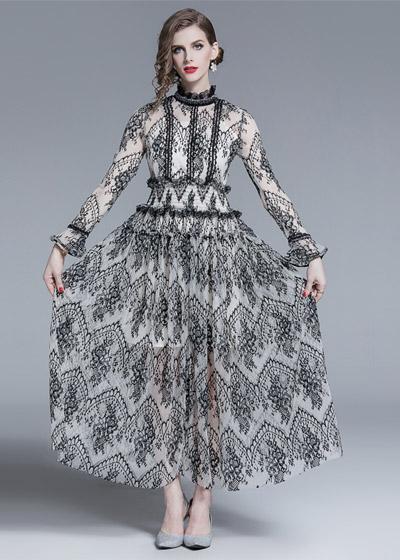 Vestido Longo Tule Bordado Renda Festa Evangélico