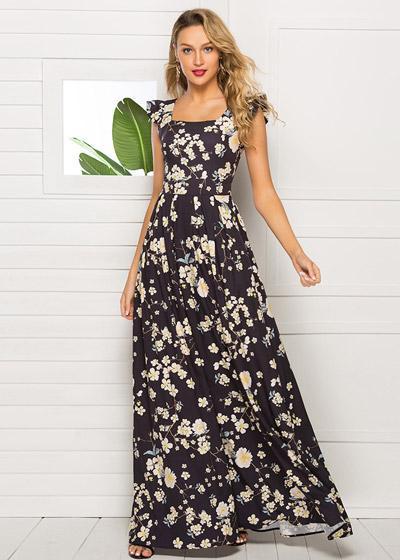 Vestido Longo Floral Festa para Casamento