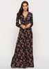 Vestido Floral Longo Manga Comprida