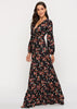 Vestido Floral Longo Manga Comprida