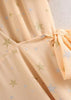 Vestido Longo Transpassado Manga Flare