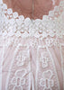 Vestido Longo de Renda Branco com Transparencia