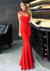 Vestido Longo Sereia Festa Tule Bordado com Pedrarias