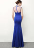 Vestido Longo Sereia Festa Tule Bordado com Pedrarias