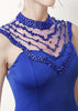 Vestido Longo Sereia Festa Tule Bordado com Pedrarias