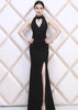 Vestido Longo Madrinha Festa Sereia Decote Gota com Fenda