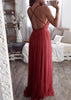 Vestido Tule Rosa Longo Decotado Festa
