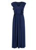 Vestido Longo Festa com Babado e Fenda