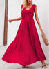Vestido Longo Festa com Babado e Fenda