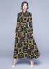 Vestido Estampado Longo com Manga Moda Evangélica