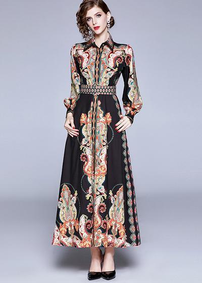 Vestido Longo Estampado Evangelico com Manga