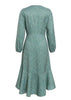 Vestido Envelope Transpassado Longo Estampado com Babado