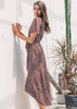 Vestido Envelope Transpassado Longo com Babado