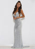 Vestido de Festa Longo de Paetês para Casamento