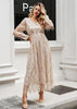 Vestido Bordado com Paetê Manga Longa