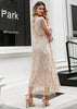 Vestido Bordado com Paetê Manga Longa