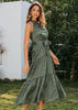 Vestido Longo Estampado Decote Halter Neck