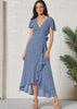 Vestido Envelope Transpassado Longo Poá de Viscose
