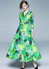 Vestido Longo Manga Longa Estampado