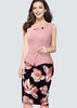Vestido Midi Justo Estampado Para Trabalhar
