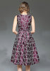 Vestidos Midi Estampado Godê em Jacquard