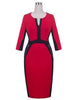 Vestido Social Bicolor Tubinho Para Trabalhar