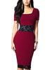 Vestido Tubinho Com Renda Na Cintura