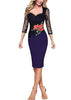 Vestido Tubinho Com Renda Manga Longa