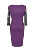 Vestido Tubinho Com Renda Manga Longa