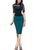 Vestido Tubinho Com Renda Moda Evangélica